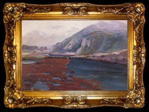 framed  Jean Mannheim Aliso Canyon and Bridge at Coast Highway,n.d., ta009-2
